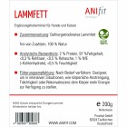 Cat Dog Accessories B.A.R.F. Supplements Lamb Fat (Lammfett) 200g 1 Package -3- Anifit